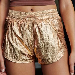 Free People Windjammer Shorts in Rose Gold Metallic